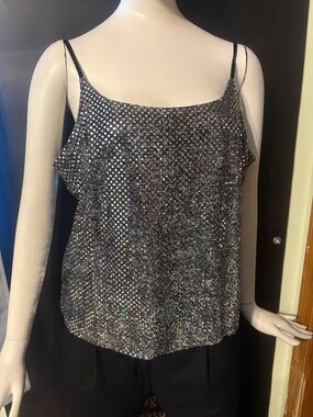 Jessica Silver Sequin Camisole